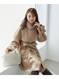【SALE／50%OFF】ケープセットミディコート MAJESTIC LEGON マジェスティックレゴン ジャケット・アウター その他のジャケット・アウター グレー ベージュ ブラウン【RBA_E】【送料無料】[Rakuten Fashion]