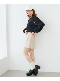 【SALE／63%OFF】ラインリボンミニスカート MAJESTIC LEGON マジェスティックレゴン スカート ミニスカート ピンク ブラック ベージュ【RBA_E】[Rakuten Fashion]