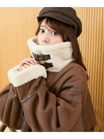 【SALE／20%OFF】オーバーサイズボアブルゾン MAJESTIC LEGON マジェスティックレゴン ジャケット・アウター ブルゾン・ジャンパー ブラウン ブラック ピンク ホワイト【RBA_E】【送料無料】[Rakuten Fashion]