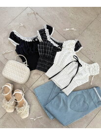 【SALE／50%OFF】バイカラープチフリルブラウス MAJESTIC LEGON マジェスティックレゴン トップス シャツ・ブラウス ブラック ホワイト【RBA_E】[Rakuten Fashion]