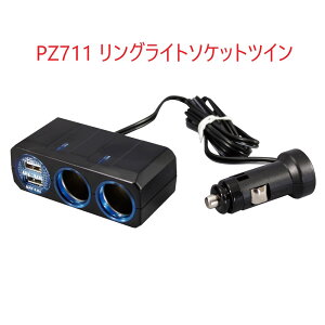 PZ711�����O���C�g�\�P�b�g �c�C���{2��USB 4.8A