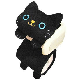 ねこのトイレロールペーパーホルダー クロME339