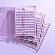 Majilash のり不要 貼るまつげ つけまつげ 選べる4タイプ Mira Emma Lily Bimajo 束感 ナチュラル まつエ…
