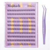 Majilash のり不要 貼るまつげ つけまつげ ツイーザーセット 選べる3タイプ Mira Emma Lily まつエク風 …