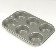 富士ホーロー テフロン 加工 マフィン型 6個付 カップケーキ [57288] | 空焼き 不要 FUJIHORO BAKEWARE …
