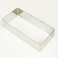 つなぎ目なし 角 セルクル型 21cm × 10cm × 高さ5cm 18-8 ステンレス 馬嶋屋菓子道具店 | MAJIMAYA