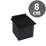 8cm 角 勾配無し くろがね塗 テフロン 加工 キューブ ミニ 食パン型 フタ 付き | 空焼き 不要 8センチ 黒…