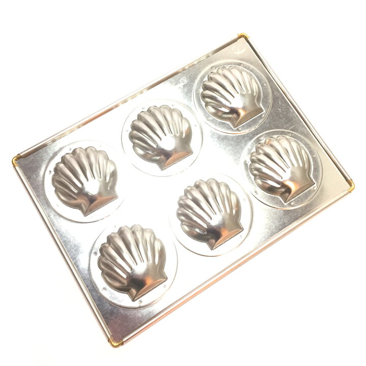楽天市場 シリコン 加工 ホタテ マドレーヌ 型 天板 6個付 空焼き 不要 松永製作所 Matsunaga 馬嶋屋菓子道具店