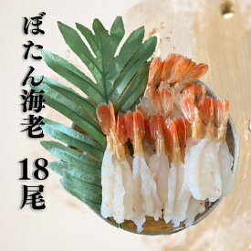 ぼたん海老　18尾　(1尾あたり10~11cm)　刺身用　生食用　冷凍　真空パック　ボタン海老　ボタンエビ　海老　えび　エビ　尾付き　刺身　お寿司　寿司ネタ　すし　新鮮