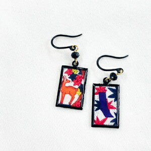 ミニ花札ピアス 10月 和柄 和小物 和雑貨 ピアス アクセサリー アクセ おしゃれ