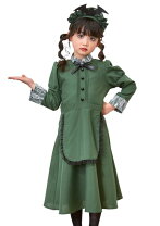 ベル プリンセス 街ベル エプロンドレス キッズ リボンカチューシャ付き プリンセスエプロン 町ベル 町娘 衣装 子供 女の子 ハロウィン コスチューム