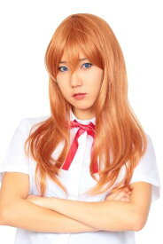 カツランド アニメロング 茶髪 赤髪 アスカ 衣装 かつら ウィッグ キャラクター風 かぶりもの コスプレ 小道具 仮装 変装 宴会 パーティー イベント ハロウィン パーティーグッズ 4560320863557