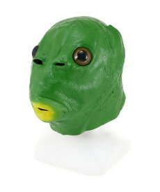 グリーンフィッシュマスク（半魚人) コスプレ 被り物 コスプレ 小道具 魚マスク おもしろい 緑の魚仮面 リアルマスク 緑の魚の頭 変装 大爆笑 宴会 ドッキリ