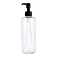 ポイント10倍★ボトル容器 プッシュポンプ付 300ml (スリムロング/クリア) ほとんどの洗面台の置台に丁度…