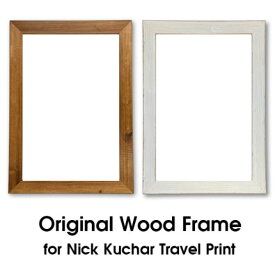 【ニックカッチャー】 ウッドフレーム 【ハワイトラベルプリント用】【Nick Kuchar ポスターフレーム　ナチュラル　木製　人気　海外サイズ　ハワイアンアート　額縁　ヴィンテージ　仕上げ】