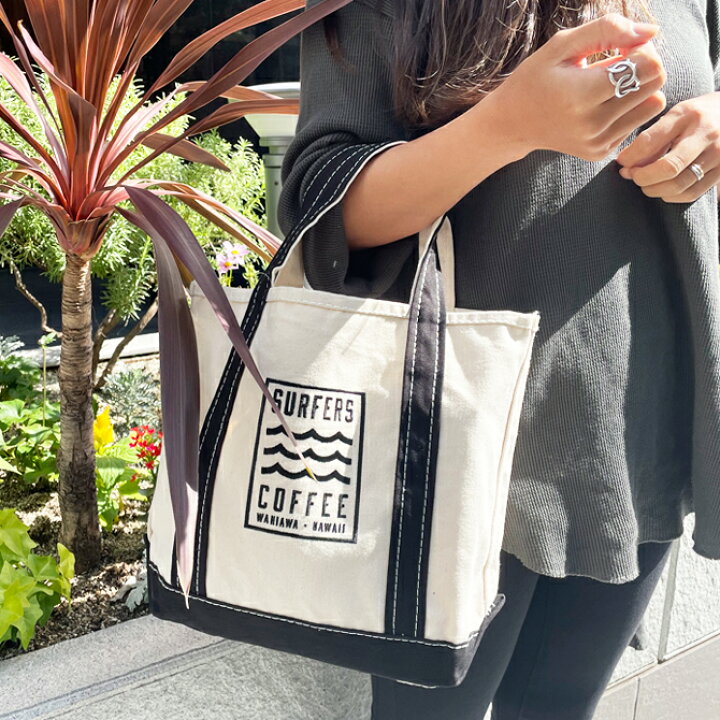 楽天市場 サーファーズコーヒー ヘビーウエイトロゴトート 刺繍 Sサイズ Surfers Coffee Surfers Coffee ハワイ ハワイカフェ お土産 ハワイアン 雑貨 Hawaii トートバッグ トート おみやげ ハワイアンバック お散歩バック サーファーズハウス Ma Kai