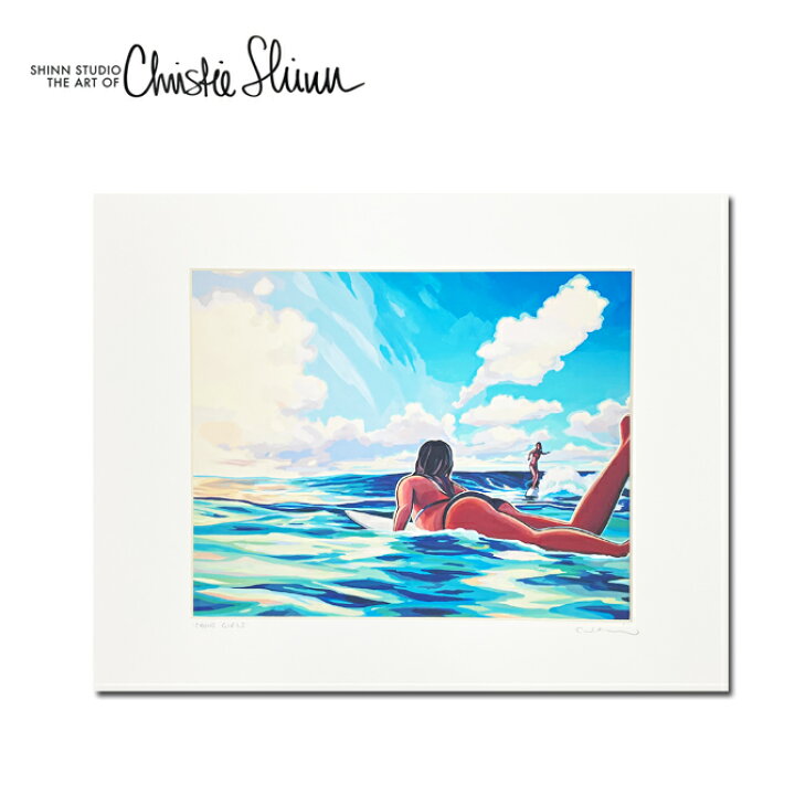 楽天市場 クリスティシン アートプリント Chuns Girls 28 0 35 5cm Christie Shinn ハワイ 絵 アート 絵画 ハワイアン 額 波 海 サーフ アート サーフアート サーフィン ハワイ アーティスト 絵 ビーチ インテリア おしゃれ イラスト アロハ 画家 Ma Kai