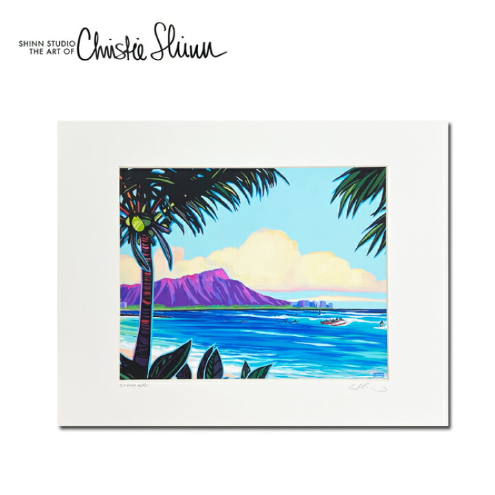 楽天市場 クリスティシン アートプリント Diamond Head Afternoon 28 0 35 5cm Christie Shinn ハワイ 絵 アート 絵画 ハワイアン 額 波 海 サーフ アート サーフアート サーフィン ハワイ アーティスト 絵 ビーチ インテリア おしゃれ イラスト アロハ 画家 Ma Kai