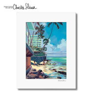 クリスティシン アートプリント UNDER THE SEAWALL 28.0×35.5cm【Christie Shinn ハワイ ハワイアンアー…