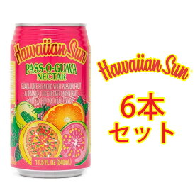 ハワイアンサン パス オ グアバネクター 340ml 6本セット 【hawaiian sun ハワイアンジュース ハワイ ジュース 缶 フード ハワイアン ハワイアンネクター トロピカルジュース 海外 おいしい ドリンク 飲み物 人気 おすすめ ABCストア abcストア】