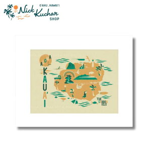�j�b�N�J�b�`���[ �A�[�g�v�����g "KAUAI MAP" 28.0×35.5cm�yNick Kuchar nickkuchar �n���C �n���C�A���A�[�g �G �C���e���A �n���C�A���G�� �n���C�A�� �A�[�e�B�X�g �z