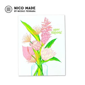 jRCh bZ[WJ[h Birthday Protea Tropical yNICO MADE nC A[g O[fBOJ[h |XgJ[h 썑 nCAA[g v[g Mtg j  A a o[Xf