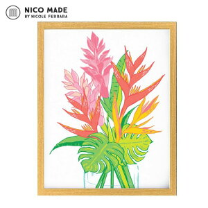 jRCh t[tA[gvg "Heliconia Tropical Bouquet" 28.0×35.5cmynico made nC lC nCA A[g T[t nCG wRjA@ԁ@u[P@flower [Juh@