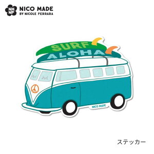 �j�R���C�h �X�e�b�J�[ Surf Aloha Bus�yNICO MADE �n���C �n���C�A�� �u�����h �l�C ���R�u�����h �X�e�b�J�[ �A���n �T�[�t�B���@�o�X�@�T�[�t�{�[�h �G�� ���C�� �C���X�g�@���[�J���u�����h�z