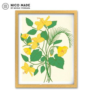 jRCh t[tA[gvg "Yellow Hibiscus" 28.0×35.5cmynico made nC lC nCA A[g T[t nCG wRjA@ԁ@u[P@flower [Juh@C G 