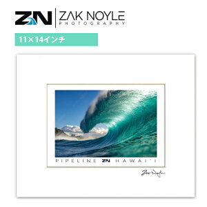 【11×14インチ】 ザックノイル マットプリント Pipeline 28.0×35.5cm【zak noyle ハワイ 写真 インテリア ハワイアン雑貨 ハワイアンアート サーフィン 海 波 自然 アート 壁掛け プリント フォト グ