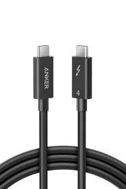 Anker USB-C ＆ USB-C ケーブル Thunderbolt 4 (100W, 40Gbps) 2.0m 100W出力 8K対応 40Gbps 高速データ転送 iPhone15 / Galaxy S23 / MacBook Pro/Air/iP