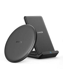 【2個セット】 Anker PowerWave 10 Pad & Stand ワイヤレス充電器 Qi認証 iPhone 14 / 13シリーズ Galaxy各種対応 最大10W出力 (ブラック)