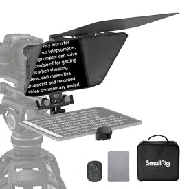 SmallRig テレプロンプター タブレット 一眼レフカメラ iPad Pro/Air 第1/2/3/4世代 iPad mini 第2/3/4/5世代対応 HUAWEI MatePad SE 10.4"/11"(2023モデル)対応 レフカメラ ビデオ撮