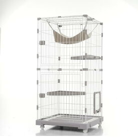 OSJ 猫 ペットゲージ 小動物ケージ 猫用エンクロージャ 掃除しやすいトレーケージ キャットケージ 2段 多頭飼い 引き出しトレー ウサギケージ 自由組み合わせ ワイド扉 猫ドア キャットハウス ペット ゲージ 猫ゲージ 大型 キャスター付き ストッパー