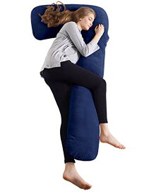 AngQi 抱き枕 だきまくら 妊婦 妊娠用 男女兼用 横向き寝 枕 クッション マタニティ 抱きまくら 等身大 癒し 快眠グッズ マイクロファイバー生地 7型 大きいサイズ ダックブルー
