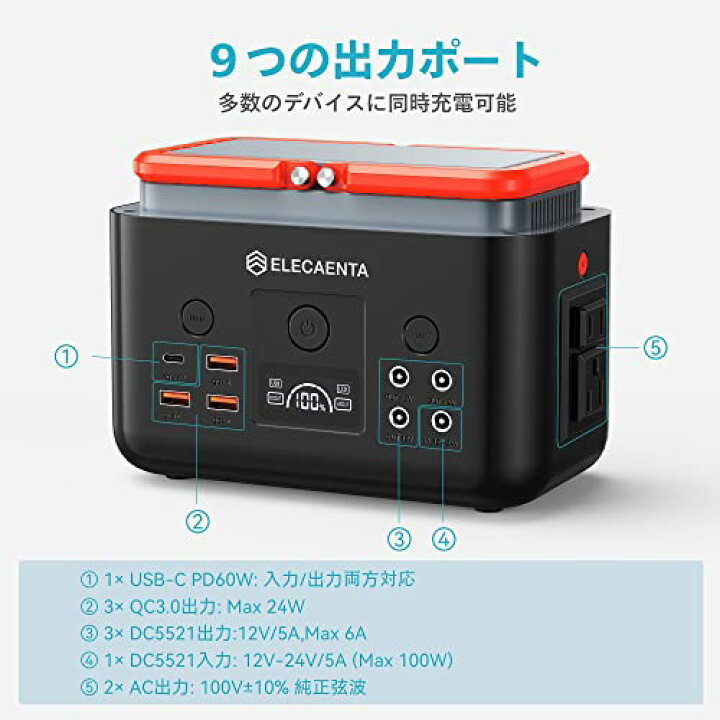 楽天市場】【10月新改良】ELECAENTA ポータブル電源 小型 200Wh 6倍 