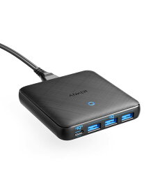 Anker PowerPort Atom III Slim (Four Ports) - 65W 4ポート USB-C 充電器 PowerIQ3.0搭載, PD対応 GaN(窒素ガリウム)採用 iPhone/iPad/iPod/MacBook Air/その