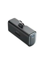 Anker Nano Power Bank (22.5W, Built-In USB-C Connector) (モバイルバッテリー 5000mAh 小型コンパクト)【PowerIQ搭載/USB-C一体型】 iPhone 16 / 15 シリーズ (ブラッ