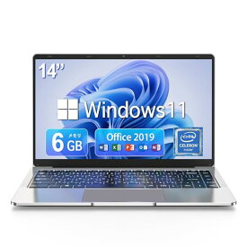 ノートパソコン office搭載 windows11 Dobios 14インチ MS Office 2019/高速CPU Celeron N3350/6GB メモリー/WIFI/USB3.0/miniHDMI/micro SDカードリーダ/WEBカメラ搭載