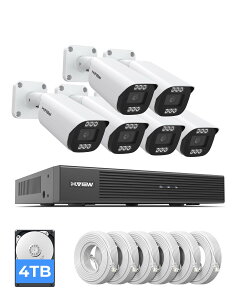 �y4K�掿�E�����Њd�E�o���������zH.View 800����f �h�ƃJ���� 6��Z�b�g �L�� ���O 8MP PoE���d�� �h�ƃJ���� �ƒ�p �}�C�N���� �X�s�[�J�[���� �����Њd 8ch H.265 4K���R�[�_�[ 8��܂ő��݉� ��