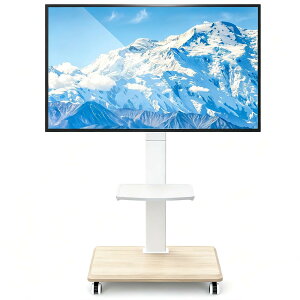 Rfiver �e���r�X�^���h �L���X�^�[�t�� �Ǌ� tv�X�^���h 32�E65�C���` tv stand �e���r�� �ړ��� �ω׏d40kg ���C�g�I�[�N