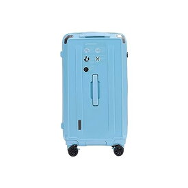 [DINGHANG] スーツケース 人気 キャリーケース ファスナー式TSAダイヤルロック キャリーバッグ ダブルキャスター Lサイズ 7泊以上 92L 28インチ 無料受託手荷物 旅行 ビジネス 出張 ブルー
