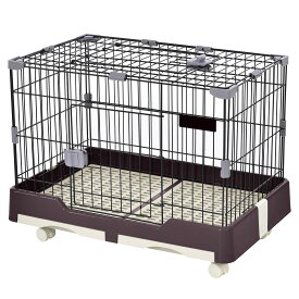 OSJ ケージ ウサギケージ 犬ケージ 猫ケージ 小動物用 室内飼い 引き出しトイレ付 掃除簡単 移動便利 キャスター付 スチール製 天井扉 脱走防止 いぬ ネコ うさぎ ハムスター 頑丈 キャット