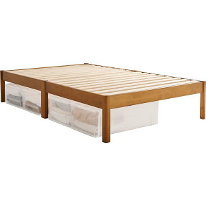 ���� �x�b�h ���̂��x�b�h �x�b�h�t���[�� �y�g���h3���h�x�b�h�z �ω׏d200kg �H��s�v �w�b�h���X �Z�~�_�u�� ���C�g�u���E�� �� 122.5 ���s 198 ���� 36.5 1�� MB-5149SD-LBR