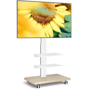 Rfiver �e���r�X�^���h �L���X�^�[�t�� tv�X�^���h �Ǌ񂹃e���r�X�^���h 27�E65�C���`�Ή� �e���r�� tv stand �o�I�t�� (�z���C�g)