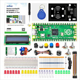 OSOYOO Raspberry Pi Pico 用 キット, ラズパイピコ Pico基板付き Python プログラミング センサー, MicroPython ビジュアルプログラミング 基本レッスン, ラズベリーパイ ピコ 初心者向け