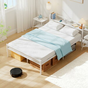 �y�{�I�E2���R���Z���g�z�_�u�� �x�b�h�t���[�� Holdm �p�C�v�x�b�h�_ �u�� �ω׏d300Kg �ׂ��ǂӂ�[�� �������[����30cm �X�`�[���x�b�h�t���[�� bed frame(�z���C�g, �_�u��)