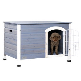 Petsfit 小型犬1 用 ワイヤードア付き 屋内木製犬小屋 31 "X20" X20" グレー