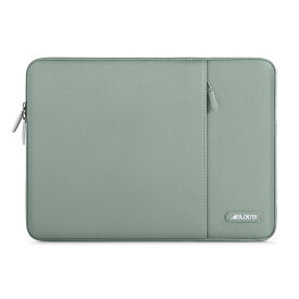 MOSISO ラップトップ スリーブバッグ 対応機種 Laptop 16インチ ポリエステル 撥水 保護 縦型ケース ポケット付き（レトロ グリーン）