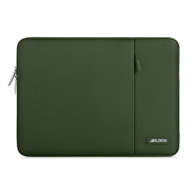 MOSISO ラップトップ スリーブバッグ 対応機種 Laptop 16インチ ポリエステル 撥水 保護 縦型ケース ポケット付き（アーミー グリーン）